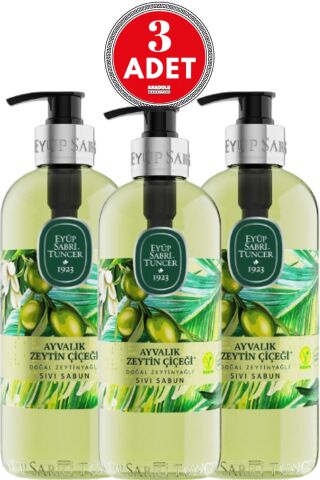 Eyüp Sabri Tuncer Ayvalık Zeytin Çiçeği Sıvı Sabun 500 ml x 3 Adet