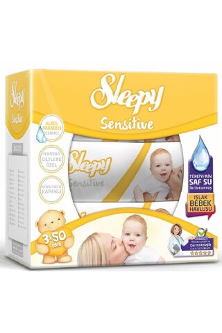 Sleepy Sensitive Islak Bebek Havlusu 50'li x 24 Lü Set