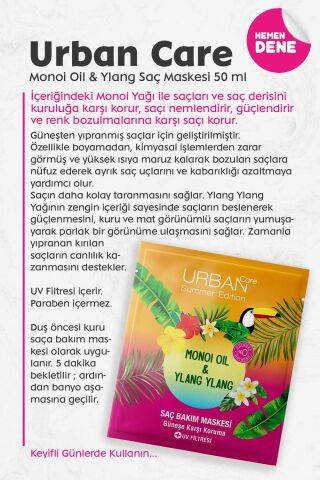 Urban Care Monoi Oil & Ylang Saç Maskesi 50 ml