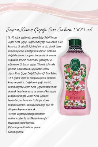 Japon Kiraz Çiçeği Zeytinyağlı 1500 ML 5 Al 4 Öde ve Rosie Pamuk