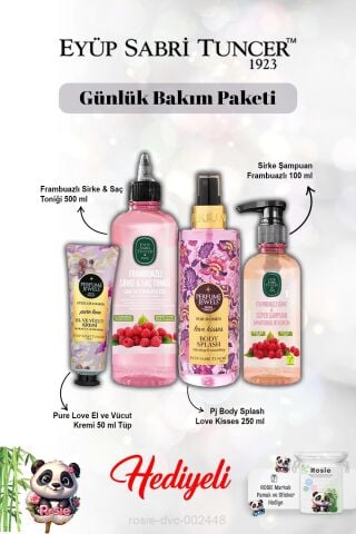 Tonik ve Şampuan Frambuazlı, Pure Love Krem ve Vücut Spreyi Love Kisses ve Rosie