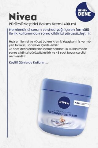 Nivea El ve Vücut Pürüzsüzleştirici Bakım Kremi 400 ml