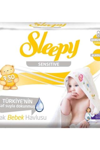 Sleepy Sensitive Islak Bebek Havlu 3x50'li