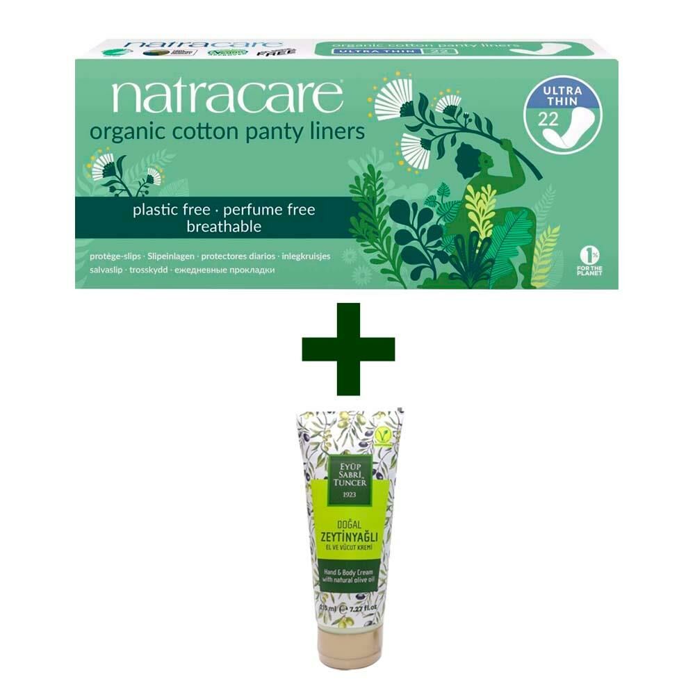 Natracare Günlük Ped Ultra İnce 22 Adet + Krem Hediyeli