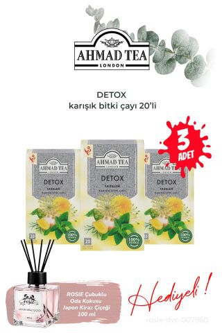 Detox Tea 3 Paket Poşet Çay 20 'li ve Oda Kokusu