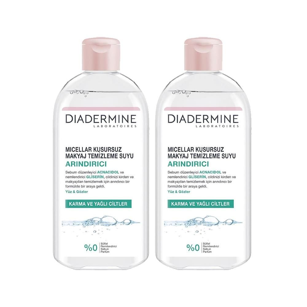Diadermine Arındırıcı Micellar Kusursuz Makyaj Temizleme Suyu 400 ml x 2 Adet