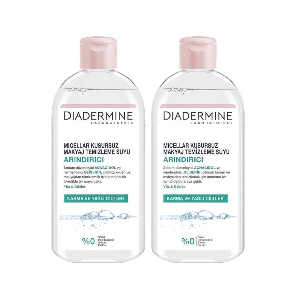 Diadermine Arındırıcı Micellar Kusursuz Makyaj Temizleme Suyu 400 ml x 2 Adet