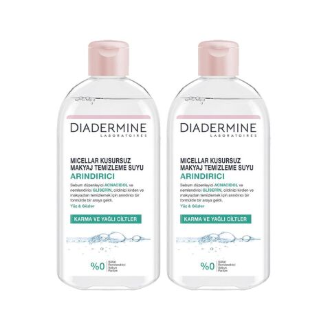 Diadermine Arındırıcı Micellar Kusursuz Makyaj Temizleme Suyu 400 ml x 2 Adet