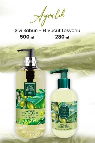 Eyüp Sabri Tuncer Ayvalık Zeytin Vücut Losyonu 280 ml ve Sıvı Sabun 500 ml
