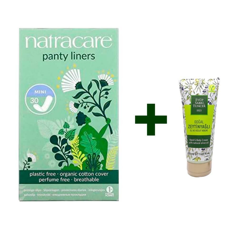 Natracare Mini Panty Liners Breathable 30 Adet + Krem Hediyeli