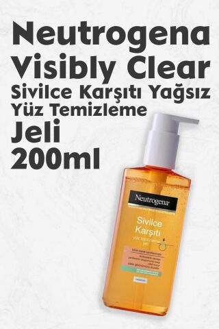 Neutrogena Visibly Clear Sivilce Karşıtı Yağsız Yüz Temizleme Jeli 200 Ml