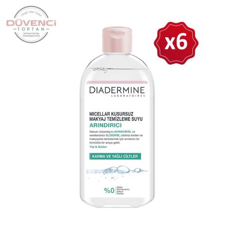 Diadermine Arındırıcı Micellar Kusursuz Makyaj Temizleme Suyu 400 ml x 6 Adet