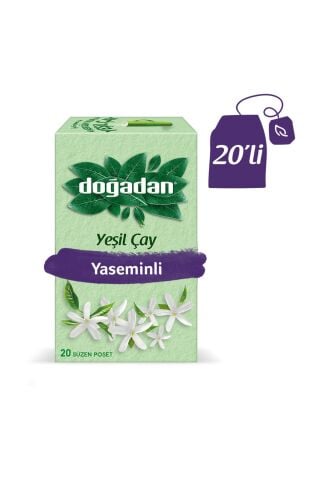 Doğadan Yeşil Çay Yaseminli 20'li Poşet