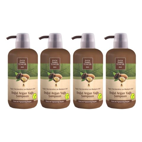 Eyüp Sabri Tuncer Doğal Argan Yağlı Şampuan 600 ml Pet Şişe x 4