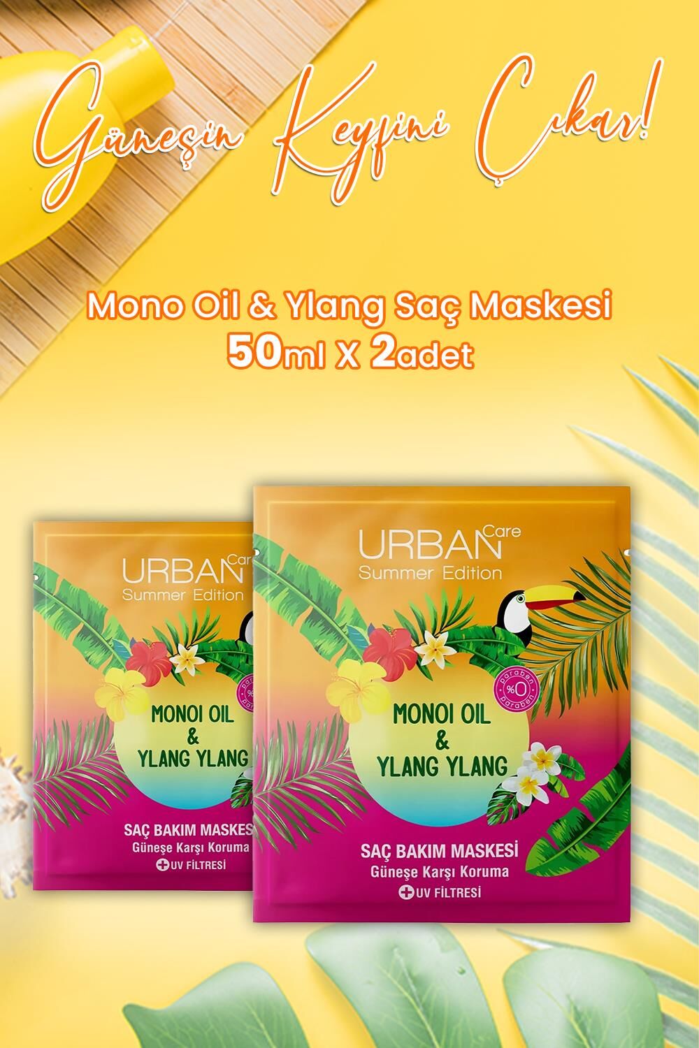 Urban Care Monoi Oil & Ylang Saç Maskesi 50 ml x 2 Adet