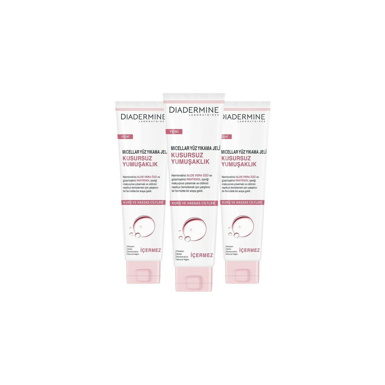 Diadermine Micellar Yüz Yıkama Jeli Kusursuz Yumuşaklık 150 ml x 3 Adet