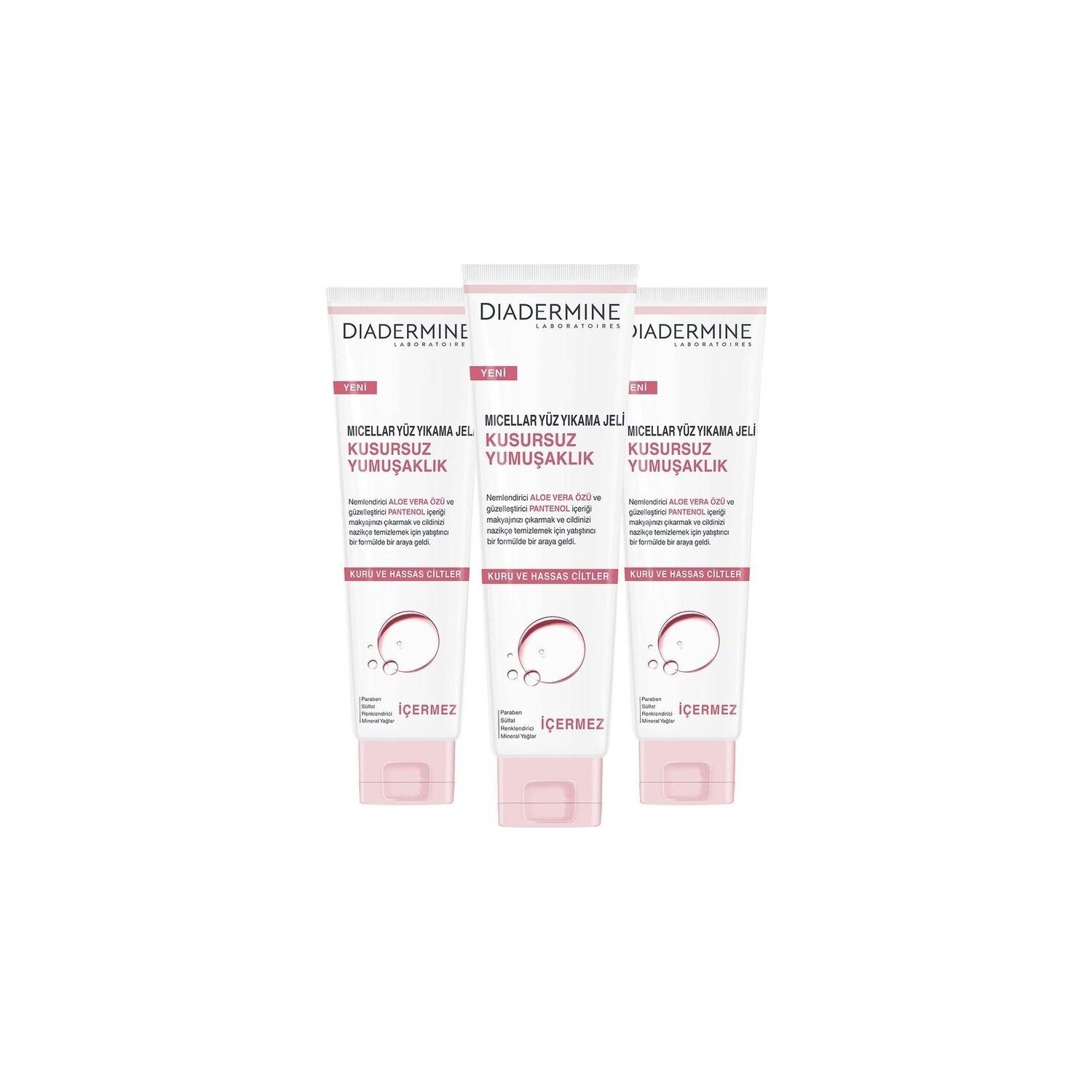 Diadermine Micellar Yüz Yıkama Jeli Kusursuz Yumuşaklık 150 ml x 3 Adet