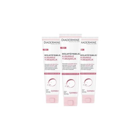 Diadermine Micellar Yüz Yıkama Jeli Kusursuz Yumuşaklık 150 ml x 3 Adet
