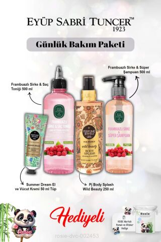 Vücut Spreyi Wild Beauty, Summer Dream Krem, Frambuaz Tonik ve Şampuan ve Rosie