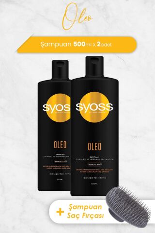 Syoss OLeo 21 Derinlemesine Bakım Şampuan 500 Ml x 2 Adet ve Şampuan Fırçası