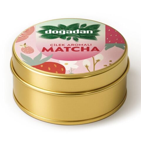 Doğadan Çilek Aromalı Matcha Yeşil Çay Tozu 25 G