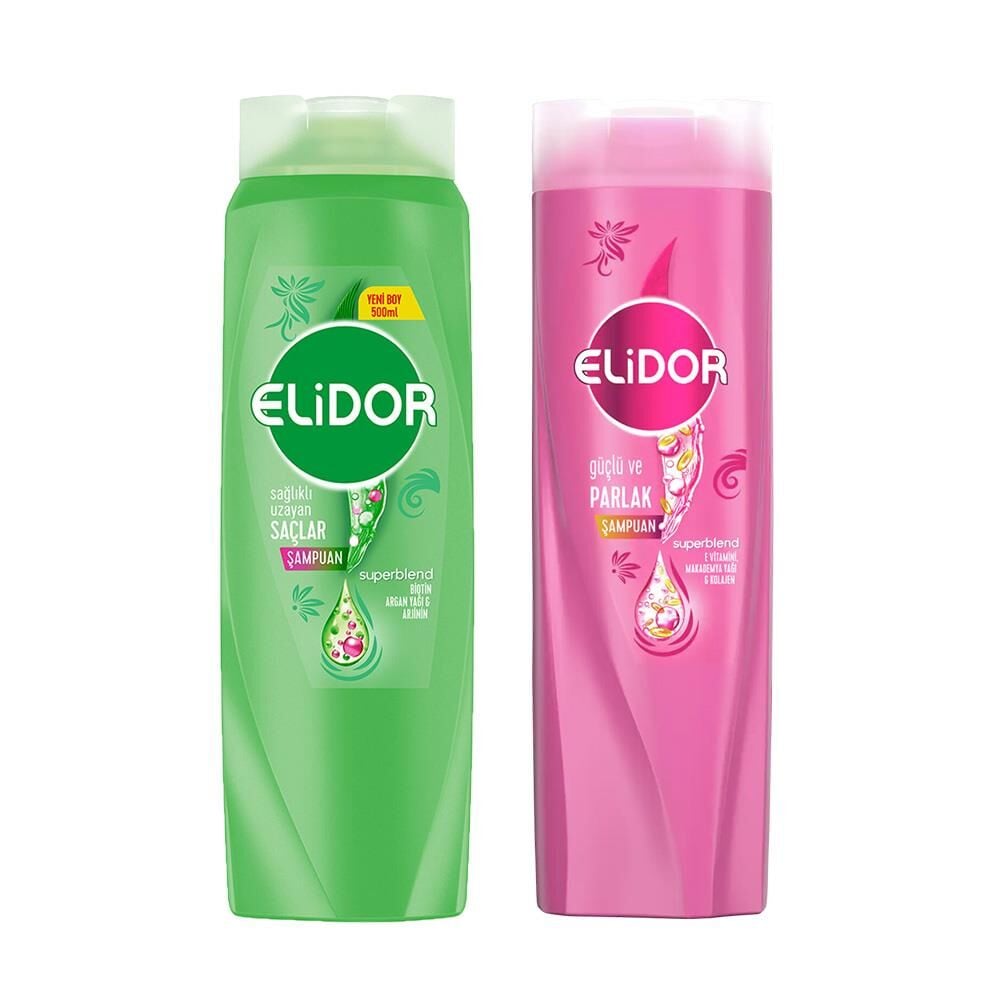 Elidor Superblend Saç Bakım Şampuanı Sağlıklı Uzayan Saçlar Biotin ve Güçlü Parlak