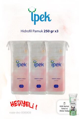 İpek Hidrofil Pamuk 3x250 gr. ve Rosie