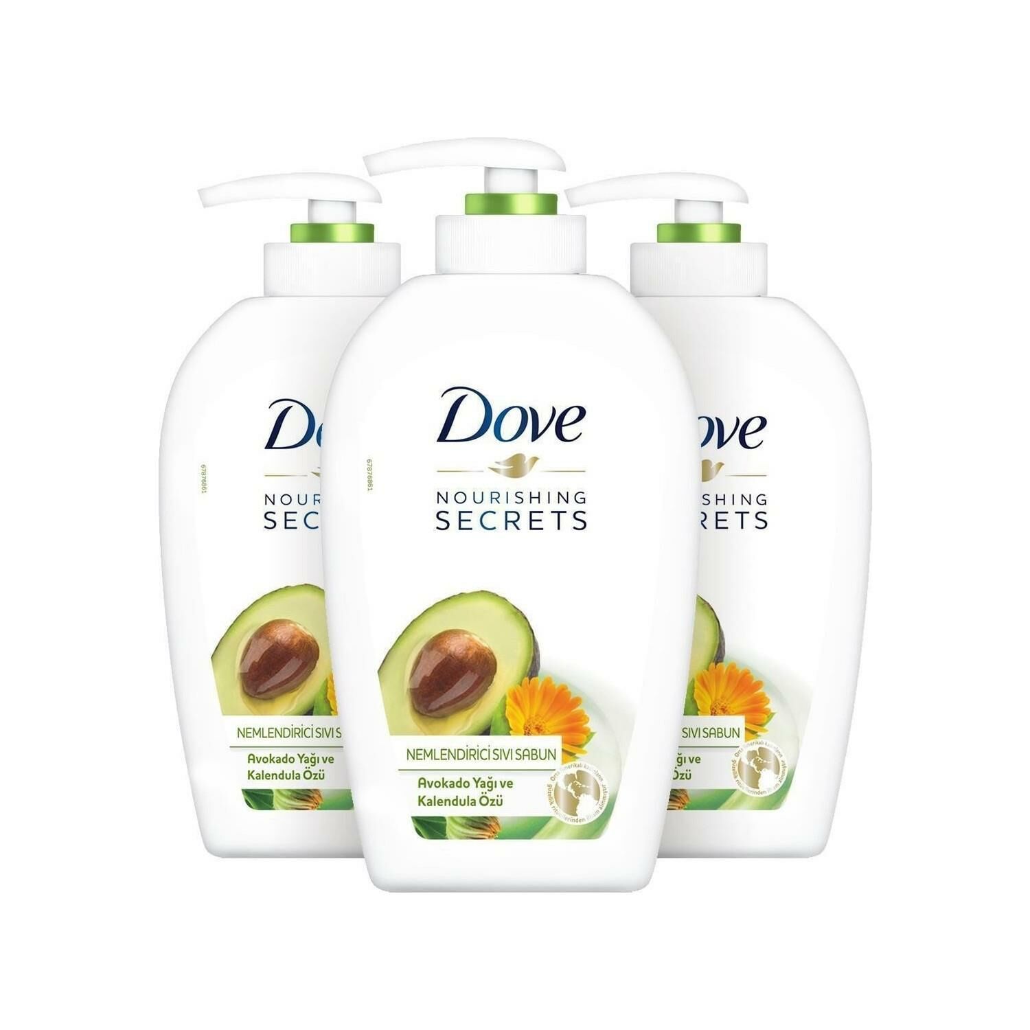 Dove Avokado Yağı ve Kalendula Özlü Nemlendiricili Sıvı Sabun 500 ml x 3