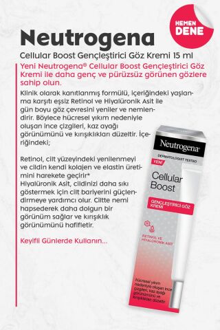 Neutrogena Cellular Boost Gençleştirici Göz Kremi 15 ml