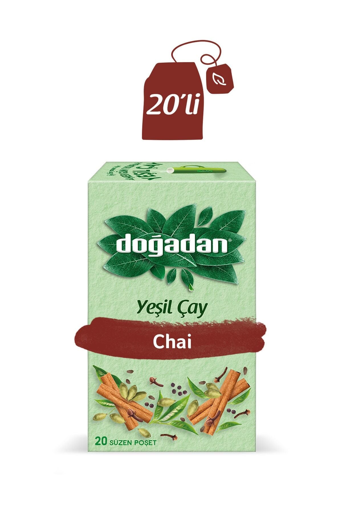 Doğadan Yeşil Çay Chai Poşet Bardak Çay