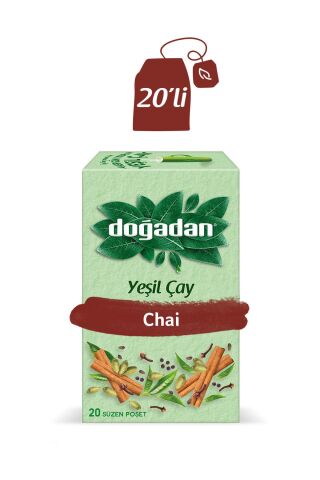 Doğadan Yeşil Çay Chai Poşet Bardak Çay