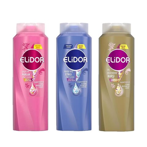Elidor Superblend Şampuan Saç Dökülmelerine Karşı, 2'si 1 Arada Şampuan ve Saç Bakım Kremi Güçlü Parlak ve Kepeğe Karşı