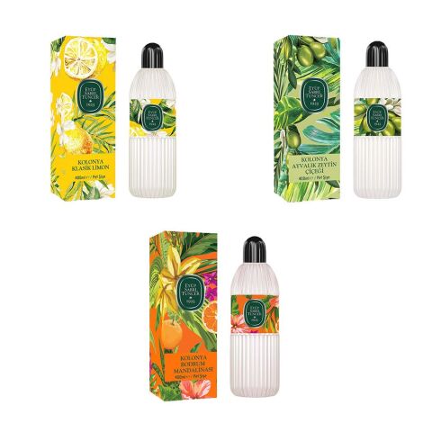 Eyüp Sabri Tuncer Kolonya Bodrum Mandalinası, Klasik Limon ve Ayvalık Zeytin Çiçeği