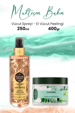 Eyüp Sabri Tuncer El Vücut Peelingi Yasemin 400 gr ve Pj Body Splash Wild Beauty 250 ml