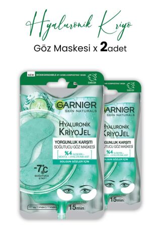 Garnier Soğutucu Göz Maskesi Hyaluronik Kriyo Jel 5 gr x 2 Adet