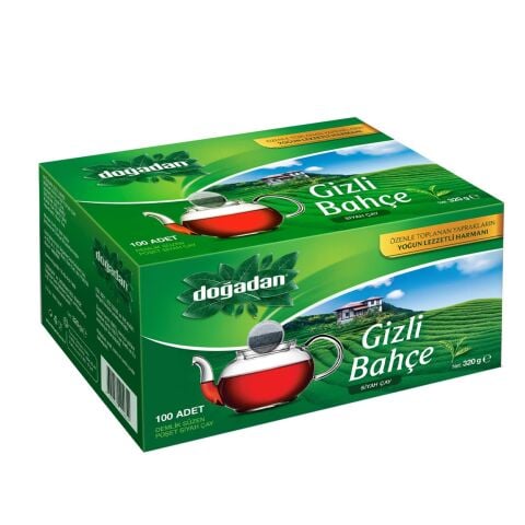 Doğadan Gizli Bahçe Demlik Siyah Poşet Çay 100 adet, 320 gr