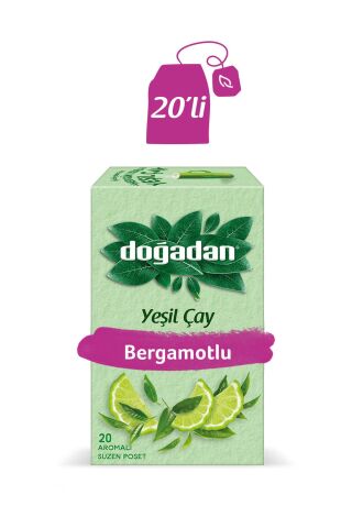 Doğadan Yeşil Çay Bergamot Aromalı 20'Li