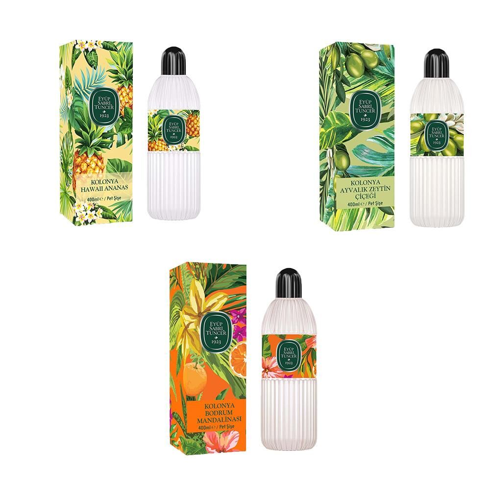 Eyüp Sabri Tuncer Kolonya Bodrum Mandalinası, Hawaii Ananas ve Ayvalık Zeytin Çiçeği