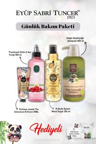 The Adventure Dream Krem,Vücut Spreyi Warm Sugar, Zeytinyağlı Şampuan, Frambuaz Tonik ve Rosie
