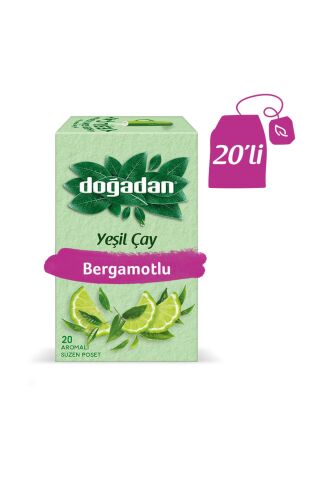 Doğadan Yeşil Çay Bergamot Aromalı 20'Li