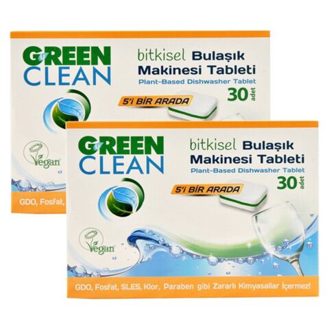 Green Clean Bitkisel Bulaşık Makinesi Tableti 30'lu x 2