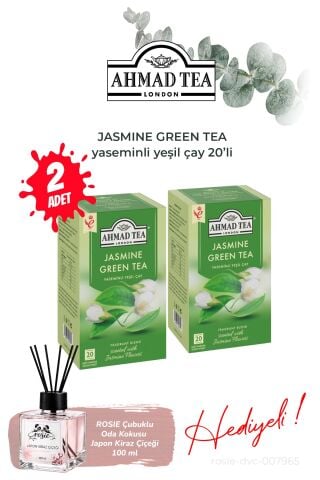 2 paket Yasemin Aromalı Yeşil Çay 20’li ve Oda Kokusu