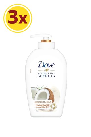 Dove Hindistan Cevizi Yağı ve Badem Sütü Özlü Nemlendiricili Sıvı Sabun 500 ml x 3