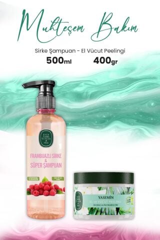 Eyüp Sabri Tuncer El Vücut Peelingi Yasemin 400 gr ve Frambuazlı Sirke & Süper Şampuan 500 ml