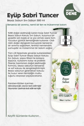 Eyüp Sabri Tuncer Beyaz Sabun Sıvı Sabun 500 ml