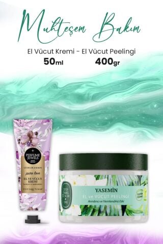 Eyüp Sabri Tuncer El Vücut Peelingi Yasemin 400 gr ve Pure Love El Vücut Kremi 50 ml Tüp