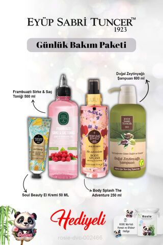 The Adventure Vücut Spreyi,Frambuaz Tonik, Krem Soul Beauty, Zeytinyağlı Şampuan ve Rosie