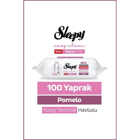 Sleepy Pomelo Yüzey Temizlik Havlusu Meyve Serisi 100 yaprak