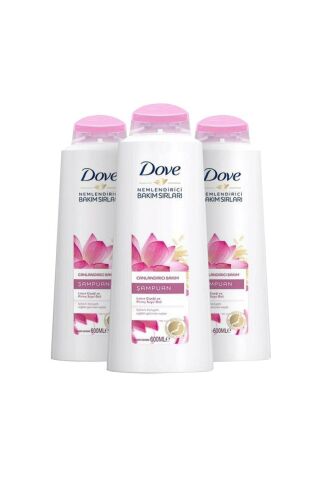 Dove Lotus Çiçeği ve Pirinç Suyu Özlü Canlandırıcı Bakım Şampuan 600 ml x 3