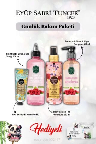 Krem Soul Beauty, The Adventure Vücut Spreyi,Frambuaz Tonik ve Şampuan ve Rosie